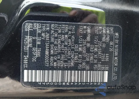 2021 Nissan Rogue S Fwd from USA, damaged, VIN JN8AT3AA4MW000577